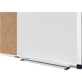 Kombiboard Legamaster UNITE, Pinboard & Whiteboard, B 1200 x T 12,6 x H 900 mm, lackierter Stahl & Naturkork, weiß & braun